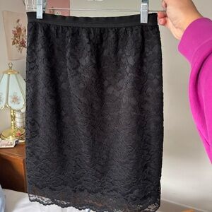 Black lace true vintage skirt
